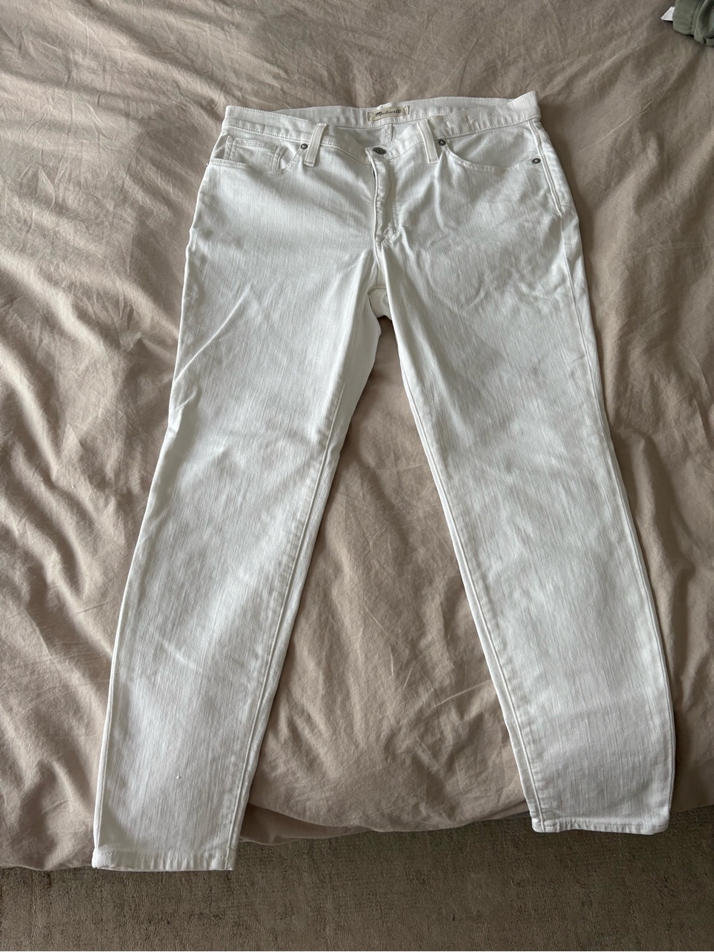 Madewell skinny white jean